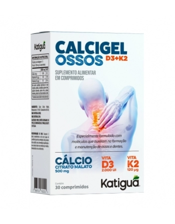 CALCIGEL OSSO CCM+D3+K2 500MG KATIGUA