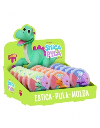 GELELE STIICA E PULA MASSINHA DINOSSAURO 20G DISPLAY C/15