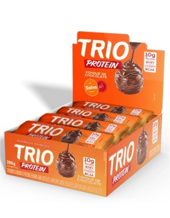 BARRA PROTEIN TRIO FONDUE DE CHOCOLATE 33G C/12