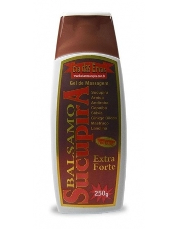 GEL DE MASSAGEM BALSAMO SUCUPIRA 250G CIA DAS ERVAS