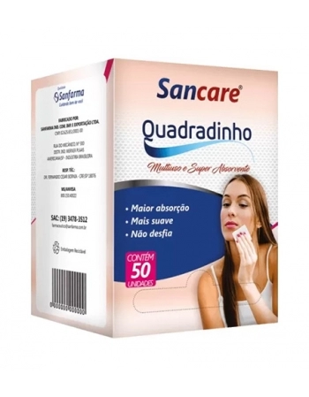 MULTIUSO QUADRADINHO COM 50 UNIDADES SANCARE SANFARMA