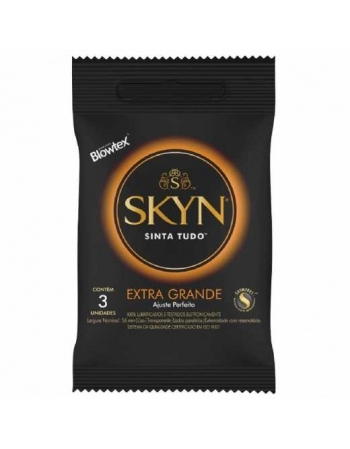 PRESERVATIVO BLOWTEX COM 3 SKYN EXTRA GRANDE BLOWTEX