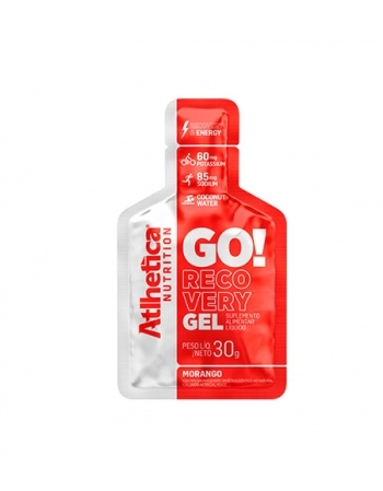 GO RECOVERY GEL COM 10 SACHES MORANGO ATLHETICA NUTRITION