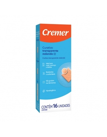 CURATIVO CREMER REDONDO TRANSPARENTE COM 16UN CREMER