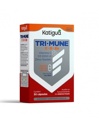 TRIMUNE VITAMINA C+D3+ZN+BETA GLUCANA 500MG C/30 CAPS KATIGUA