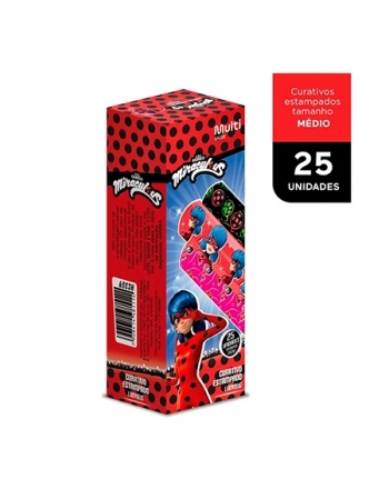 CURATIVO MIRACULOUS LADYBUG CX C/ 25 UN - MULTILASER