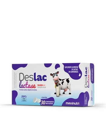 DESLAC LACTASE 10.000 FCC MASTIGAVEL C/30 CP MAXINUTRI