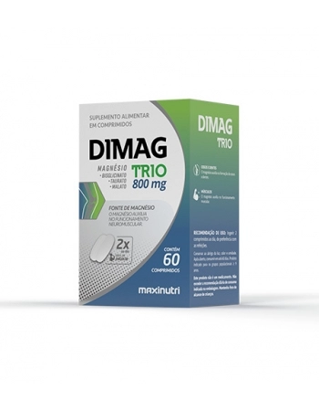 DIMAG TRIO (MAGNESIO BISGLICINATO+TAURATO+MALATO) 800MG C/60 COMP - MAXINUTRI