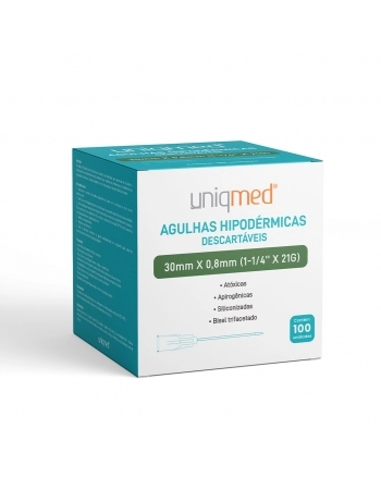 AGULHA 30X0,80 C/100 UNIQMED