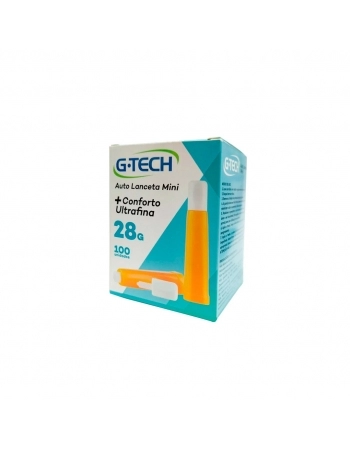 AUTO LANCETA G TECH 28G COM 100UN G-TECH