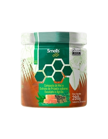 POTE DE MEL E PROPOLIS AGRIAO E EUCALIPTO 280G SMELLS