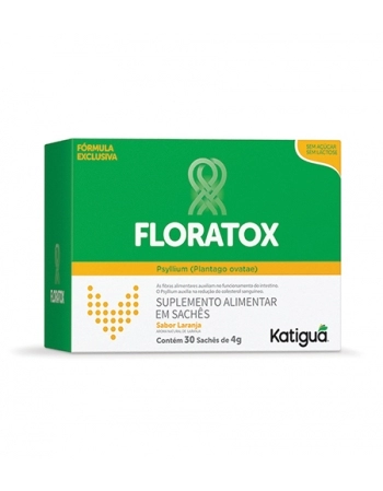 FLORATOX PSYLLIUM LARANJA SACHE 30X4G KATIGUA