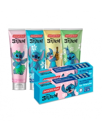 GEL DENTAL INFANTIL COM FLUOR MORANGO STITCH 104G DENTALCLEAN