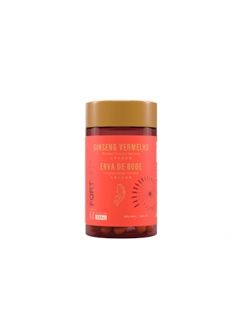 GINSENG VERMELHO + ERVA DE BODE 500MG C/60CAPS FORTLIFE