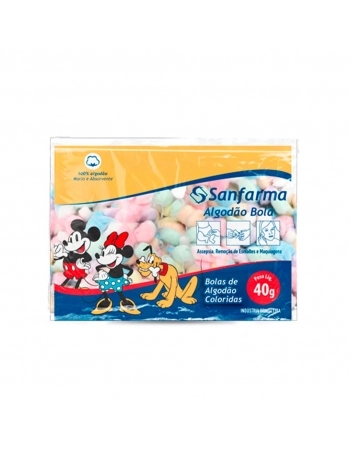 ALGODÃO BOLA 40G COLORIDO MICKEY