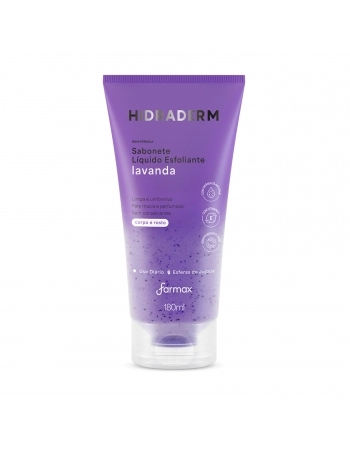 SABONETE LIQUIDO ESFOLIANTE LAVANDA 180ML HIDRADERM FARMAX
