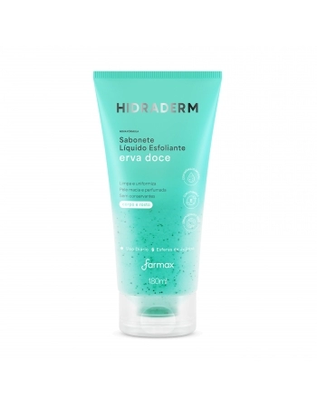 SABONETE LIQUIDO ESFOLIANTE ERVA DOCE 180ML HIDRADERM FARMAX