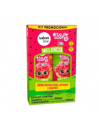 KIT SHAMPOO 300ML+COND. 200ML TODECACHOS MELANCIA SALON LINE