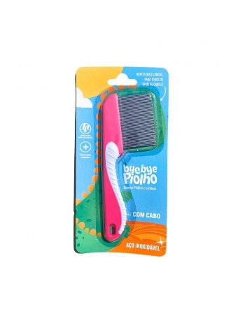 PENTE FINO AÇO ROSA COM CABO BYE BYE