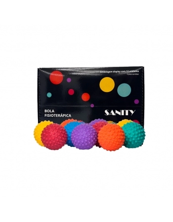 BOLA DE VINIL FISIOTERAPICA CRESPA COM 12 SANITY