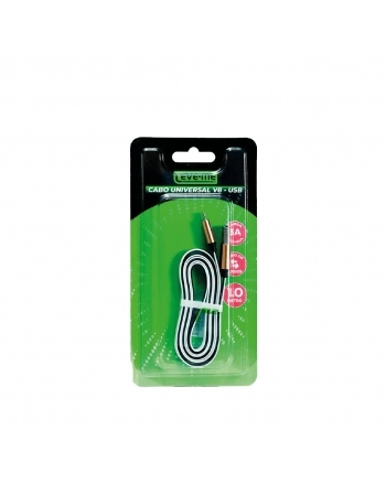 CABO UNIVERSAL V8 USB ENCARTELADO LEVE-ME LEVEME