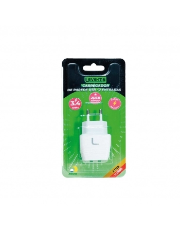 CARREGADOR PAREDE USB ENCARTELADO LEVE-ME