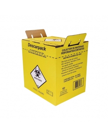 COLETOR DE MATERIAL PERFUROCORTANTE 20 LTS DESCARPACK
