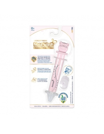 DISPOSITIVO P/LAVAGEM NASAL NOSEWASH PROTECT SENSE URSO ROSA