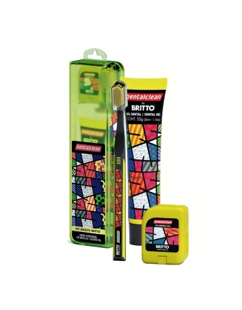 KIT ROMERO BRITTO (ESCOVA+FIO DENTAL+GEL DENTAL) DENTALCLEAN