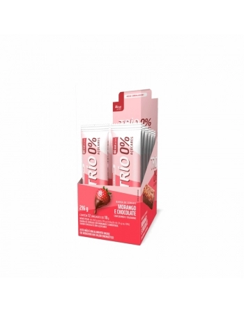 BARRA CEREAL TRIO ZERO MORANGO COM CHOCOLATE COM 12 TRIO