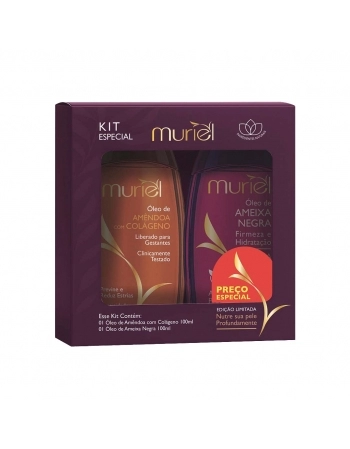 KIT OLEO CORP MURIEL 100ML AMENDOAS COM COLAGENO+ROSA MOSQUETA