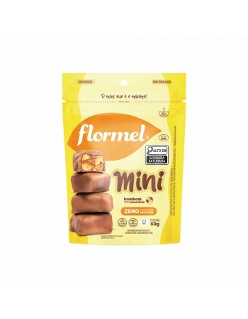 MINI BOMBOM C/AMENDOIM ZERO 60G FLORMEL