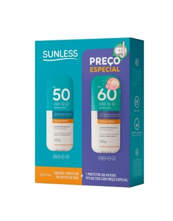 KIT PROTETOR SOLAR FPS50 + PROTETOR SOLAR FPS50 KIDS SUNLESS