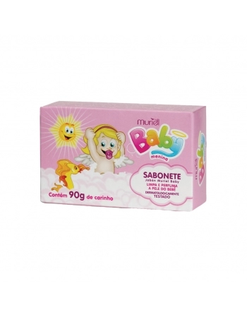 SABONETE EM BARRA BABY MURIEL ROSA 90G