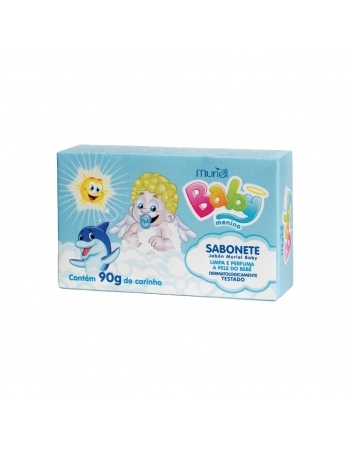 SABONETE EM BARRA BABY MURIEL AZUL 90G