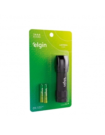 LANTERNA DE BOLSO COM 3 PILHAS ALCALINAS ELGIN