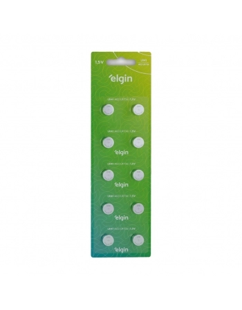 BATERIA ALCALINA LR41 LR736 AG3 C/ 10 UN ELGIN