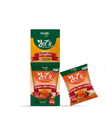 BALA DE GENGIBRE MEL E PROPOLIS COM 12X30G LETS