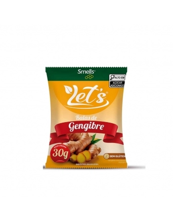 BALA DE GENGIBRE NATURAL COM 30X30G LETS