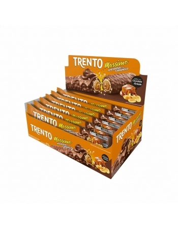 WAFER TRENTO MASSIMO AMENDOIM E CARAMELO DISPLAY C/15UNX25G