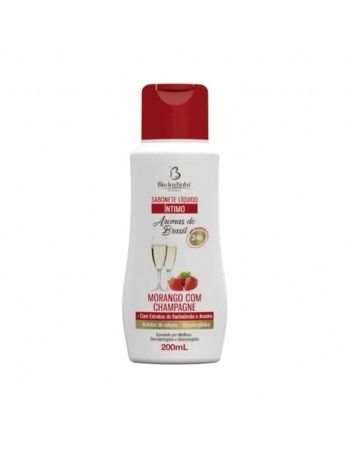 SABONETE LIQ INTIMO MORANGO C/ CHAMPAGNE 200ML BIO INSTINTO