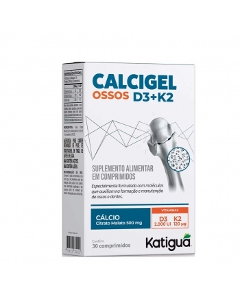 CALCIGEL OSSO CCM+D3+K2 500MG KATIGUA