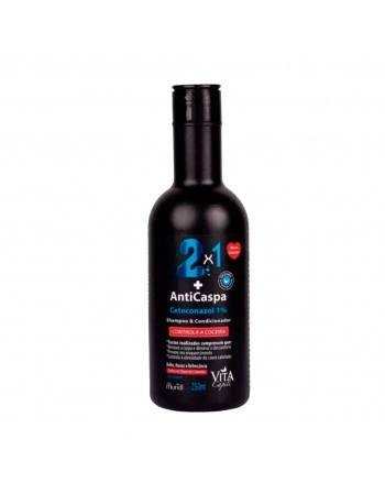 SHAMPOO ANTI CASPA MEN 2EM1 250ML COM CETOCONAZOL MURIEL