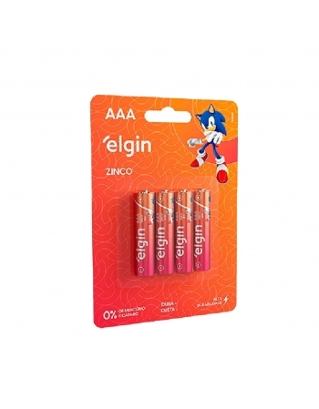 PILHA ZINCO CARVAO AA R03P C/ 4 ELGIN