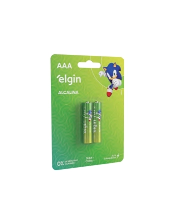 PILHA ALCALINA AA LR03A C/ 2 UN ELGIN