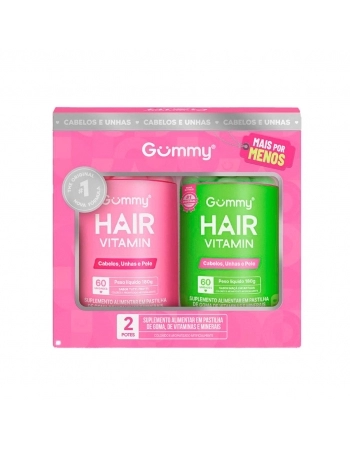 KIT GUMMY HAIR VITAMIN C/2UN MACA VERDE + TUTTI FRUTTI