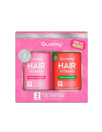 KIT GUMMY HAIR VITAMIN C/2UN MELANCIA + TUTTI FRUTTI