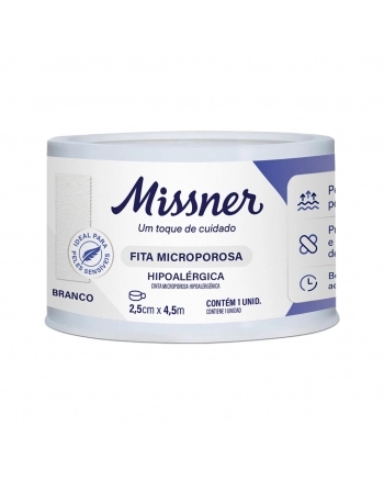 FITA MICROPOROSA 2,5X4,5 BRANCO MISSNER