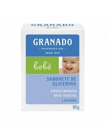 SABONETE GLICERINADO BEBE LAVANDA 90G GRANADO