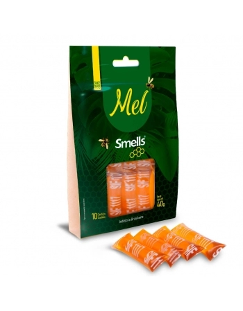 CARTELA DE MEL NATURAL 40G COM 10 SACHES SMELLS